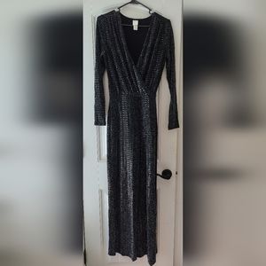 H&M Black Sparkle Jumpsuit Size Small
